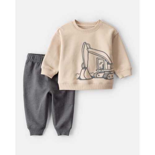 Baby Boy 2-Piece DayDream Fleece Construction Long-Sleeve Tee & Pant Set | Carter's