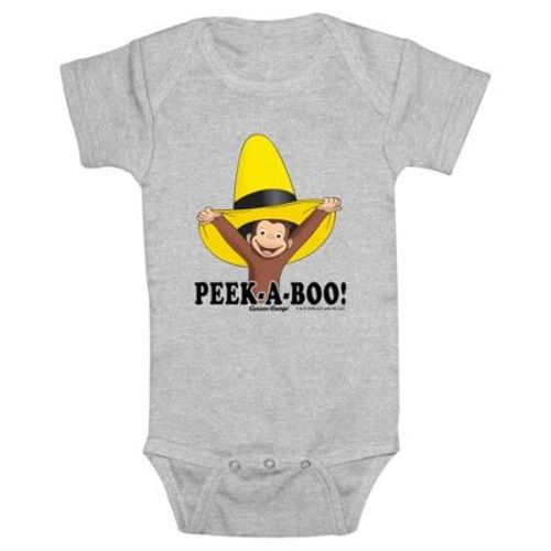 Infant's Curious George Pee-ka-boo Bodysuit - Athletic Heather - 24 Months