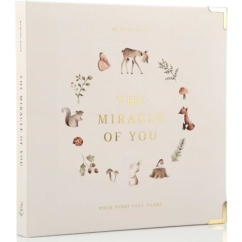 Keepsake Baby Memory Book for Boys and Girls – Timeless First 5 Year Baby Book – Neutral Journal Scrapbook or Photo Album - Record a Milestone for Every Event from Birth to Age 5