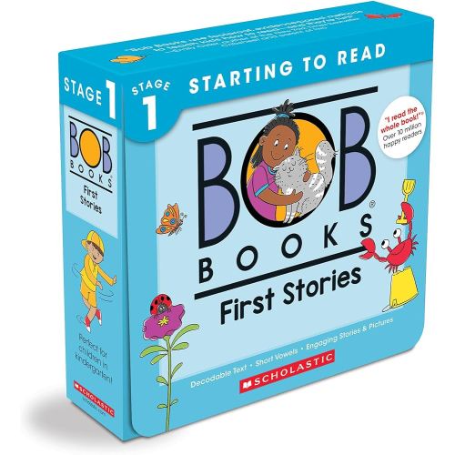 Bob Books - First Stories Box Set of 12 Paperbacks | Decodable Phonics Books, Ages 4 and up, Kindergarten (Stage 1: Starting to Read)