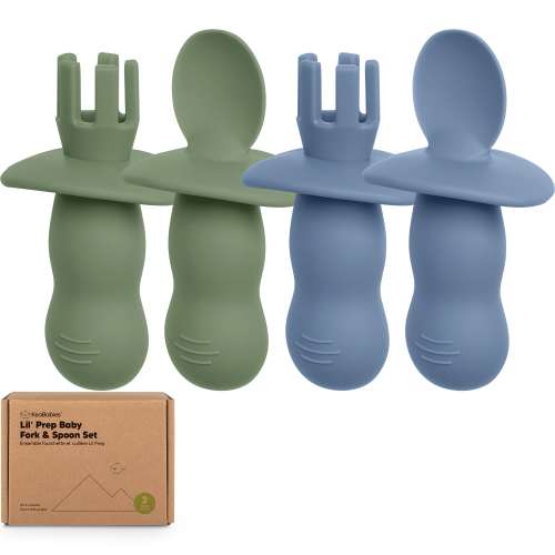 2-Sets Lil’ Prep Baby Fork & Spoon – KeaBabies