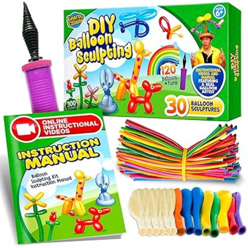 DIY Balloon Animal Kit for Beginners - Twisting & Modeling, 30+ Sculptures