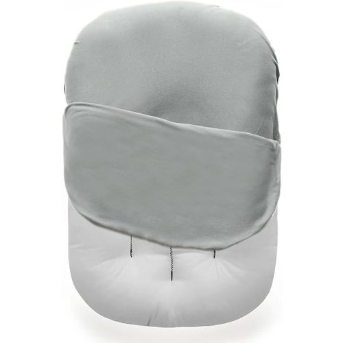 MOZAH Newborn Lounger Cover - Soft Cotton Slipcover Fitting Most Infant Loungers and Baby Nest Loungers (Belgian Grey)