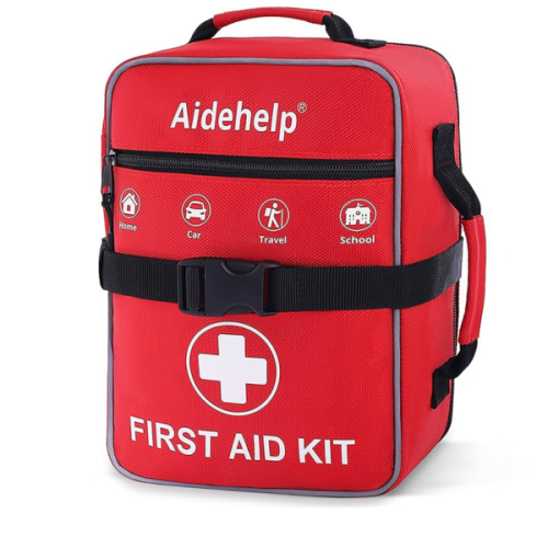 520 Pieces Premium First Aid Kit - Large Emergency Medical Kit for Survival, Car, Home, Travel, Camping, Backpack, Hiking, School (Red)