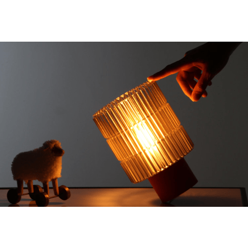 Cozy Amber Lamp | Handmade 3D-Printed Amber Table & Bedside Lamp – Hedya Design