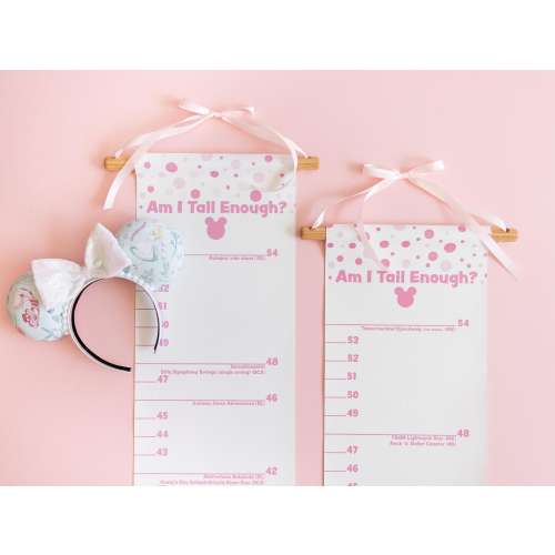 Pink  Ride Height Growth Chart Disneyland OR Disneyworld