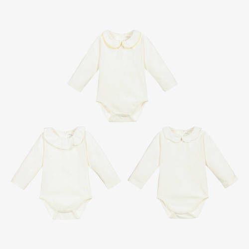 Childrensalon Essentials - White Organic Cotton Bodysuits (3 Pack) | Childrensalon Outlet