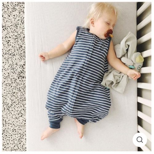 4 Season® Baby Sleep Bag with Feet, Merino Wool & Organic Cotton, Navy Blue