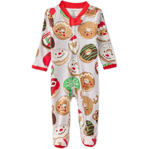 Butterblu Sleep & Play 100% Organic Cotton - Size: 3-6M - Color: Santa's Donuts