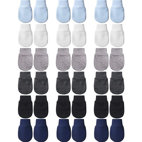 18 Pairs Newborn Baby Mittens Infant Toddler Gloves No Scratch Mittens Gloves for 0-6 Months Baby Boys Girls