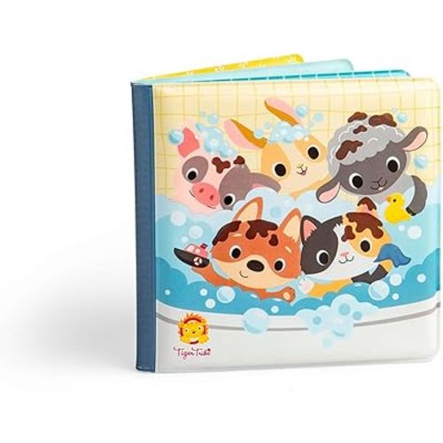 Messy Farm Magic Bath Book - 8pg Soft Waterproof Animal Book, Mud Magically Fades in Warm Water, Reusable, Kids, Toddler, Baby Ages 6mo+