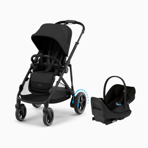 Cybex eGazelle S Stroller + Cloud G Pro Travel System - Black Frame/Moon Black Seat