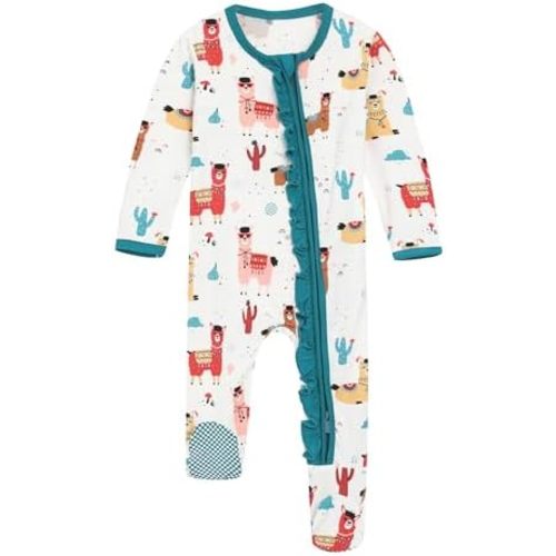 Baby Girls Rompers Soft Infant Toddler Zippered Footed Romper Newborn Viscose from Bamboo Pjs