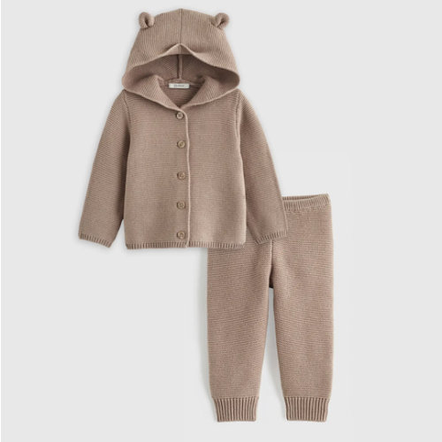 100% Organic Cotton Sweater Set in Oatmeal