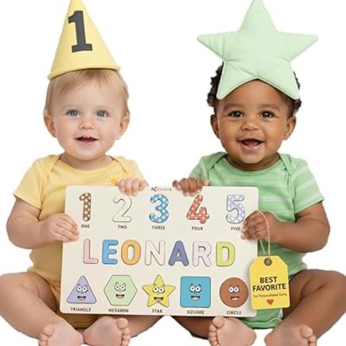 Puzzles for Toddlers Boy and Girl, Personalized Name Puzzle, 12 Month Toy, Gifts for 0 1 2 3 Years Old, Baby Gifts, Baby Shower, Christmas, NewBaby Gift, 0 3 6 9 12 18 24 36 Months - Set 6