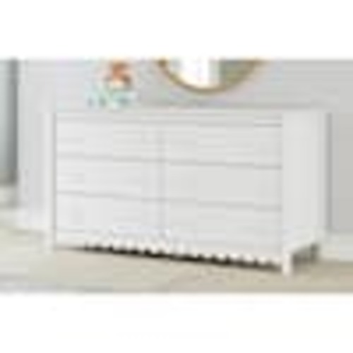 Signature DESIGN BY ASHLEY Hallityn White 6 Drawer 60.75 in. Dresser EB1810-231