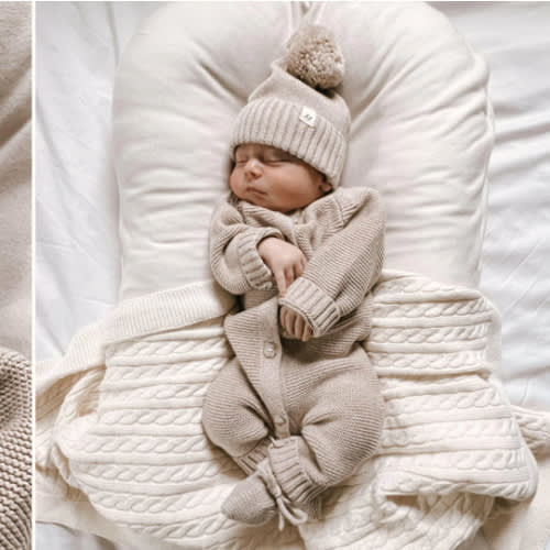 Luna + Luca Classic Purl Knit Jumpsuit - Heather Beige