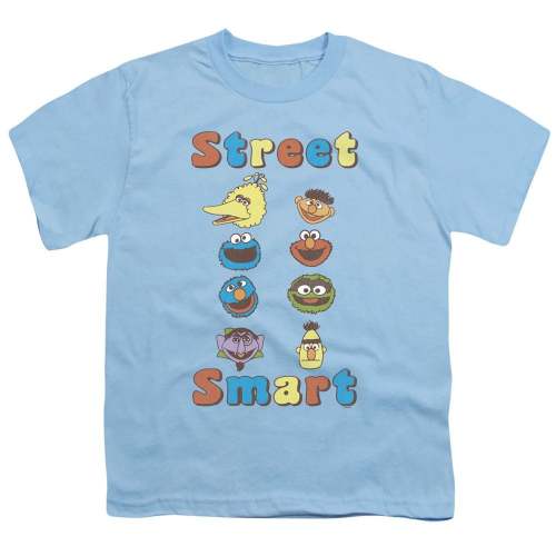 Sesame Street Street Smart Kid's Light Blue T-Shirts