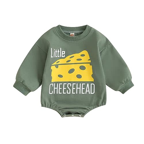 Newborn Baby Boy Girl Football Outfit Game Day Sweatshirt Romper Long Sleeve Pullover Bodysuit Fall Winter Clothes