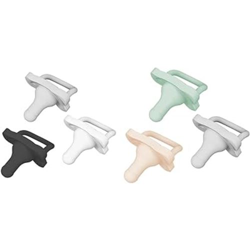 Dr. Brown's HappyPaci 100% Silicone Pacifier 0-6m BPA Free 3 Pack, Black White Cool Gray & Cool Gray Green Ecru 3 Count