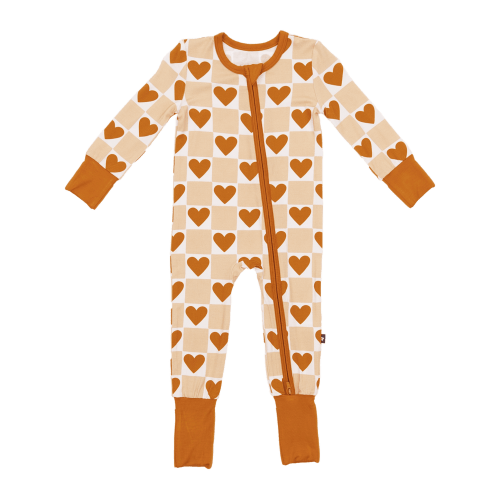 Larkspur Baby | Romper Pajamas | Convertible Footed Romper in Heart of Gold