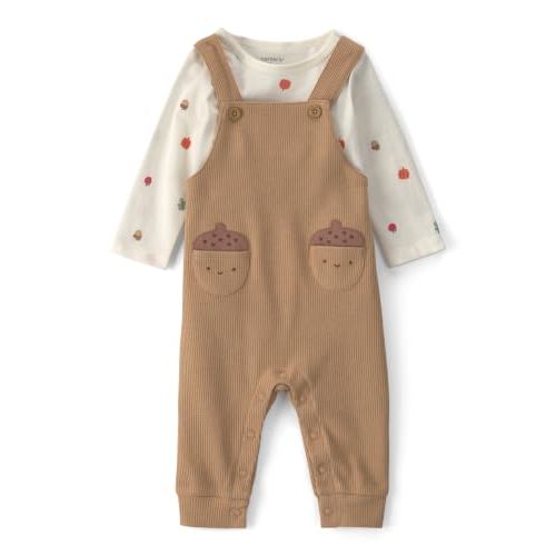 Carter's Baby Boys' 2-piece Overall Set Blue Navy Sports Patches