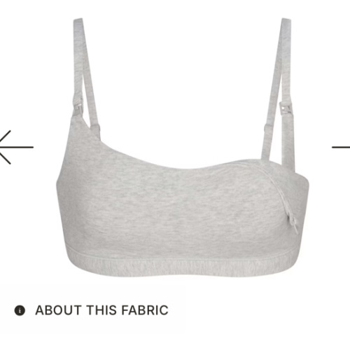 COTTON JERSEY MATERNITY NURSING SCOOP BRALETTE 2-PACK | LIGHT HEATHER GREY | SKIMS