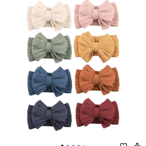 Amazon.com: Niceye Handmade Baby Headbands Soft Stretchy Nylon Hair Bands with Bows for Newborn Infant Baby Toddler Girls : Baby