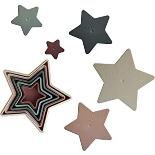 mushie Nesting Stars Toy 10pcs | Made in Denmark (Original) 10 Months+