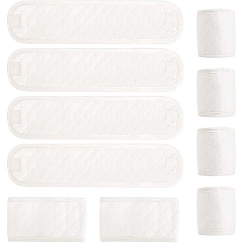 Liitrton 10 PCS Cartoon Pattern Cotton Baby Infant Umbilical Cord Belly Band for 0-12 months (Classic White)
