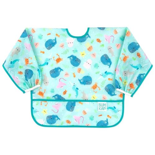 Bumkins Sleeve Bib (6-24M, Ocean Life)