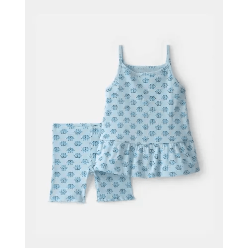 Toddler Girl 2-Piece Tank Top & Short Set - Blue | Carter's