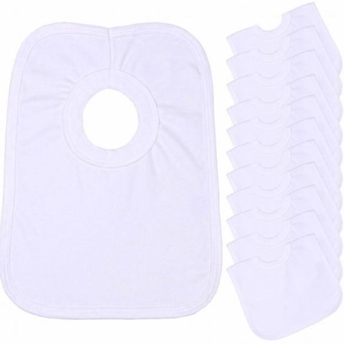 Pack of 12 Cotton Pop Over Bibs