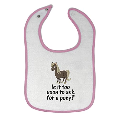 Cute Rascals Toddler & Baby Bibs Burp Cloths Young Horse Too Soon Ask Pony Question Mark Sign