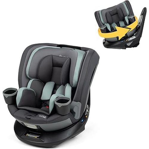 Safety 1st Turn and Go 360 ST Rotating All-in-One Convertible Car Seat, SafetySwivel Technology, SecureTech Installation, 3-in-1 Rear-Facing, Forward-Facing, Booster, 5-100 lbs, Seafoam Mist