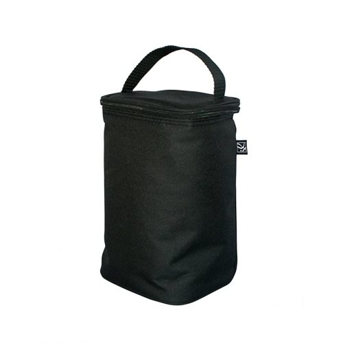 J.L. Childress TwoCOOL Breast Milk Cooler Travel Bag - Insulated Baby Bottle Storage Bag, Portable Organizer (Black Crosshatch)