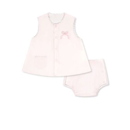 Maria Diaper Set - Blessings Pink, Bow