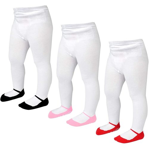 EPEIUS Baby Tights Baby Girls Non-Slip Plain/Ribbed Leggings Seamless Cotton Stockings Pantyhose Newborn Infant Toddler