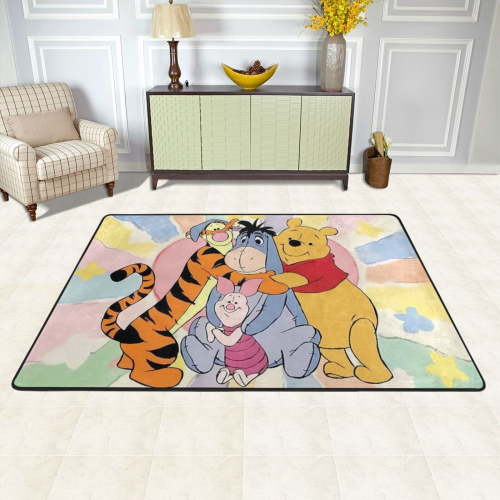 Area Rugs Soft Non-Slip Floor Mats Winnie The Pooh Carpets Doormat for Living Room Bedroom Decor 36"x24"