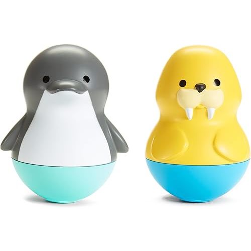 Munchkin® Bath Bobbers Mold Free Baby and Toddler Bath Toy, 6+ Months, Dolphin/Walrus