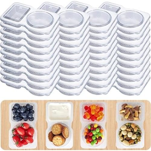 Obfuscate 40Set Snack Containers,Reusable Snack Containers with Lids,Snack Pack Containers for Portion Control and Meal Prep Lunch Containers for School Office Travel