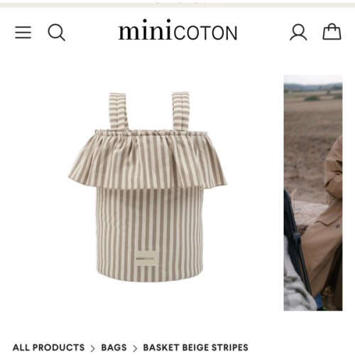 Basket Beige Stripes · Minicoton