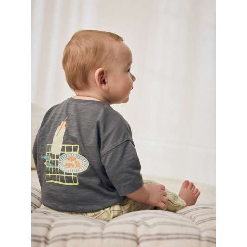 Grey Picnic Top & Trousers Baby Set (0mths-2yrs)