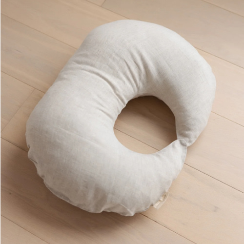 Nursing Pillow & Cover- Moon Shape- Oat Natural