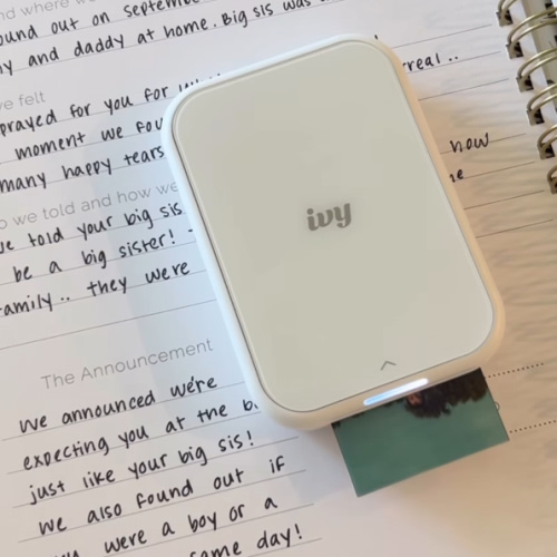 Canon Ivy 2 Mini Photo Printer, Print from Compatible iOS & Android Devices, Sticky-Back Prints, Pure White