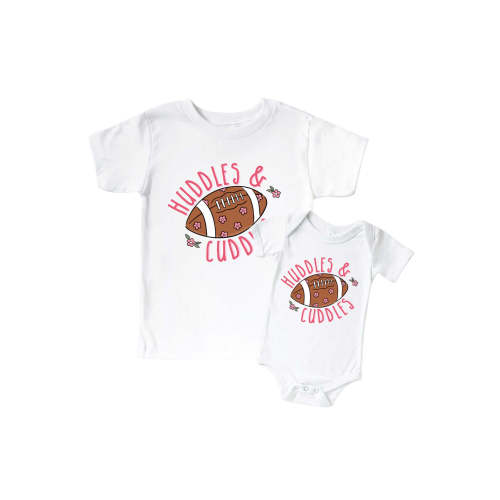 Graphic Bodysuit & Kids' Tee | Huddles & Cuddles Pink