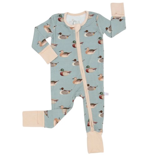 Boys Vintage Ducks Double Zipper Romper – Hamner Hill