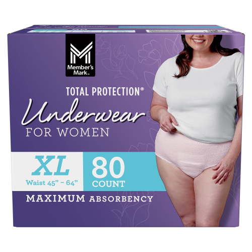 Member's Mark Total Protection Incontinence Underwear for Women, Choose Size