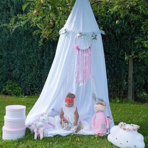 HYGRAD BUILT TO SURVIVE Durable Kids Bedroom Canopy Tent, Round Princess Dome Canopy Hanging Netting for Children Reading Nook Room, Nursery Decor, Mosquito Net Protection