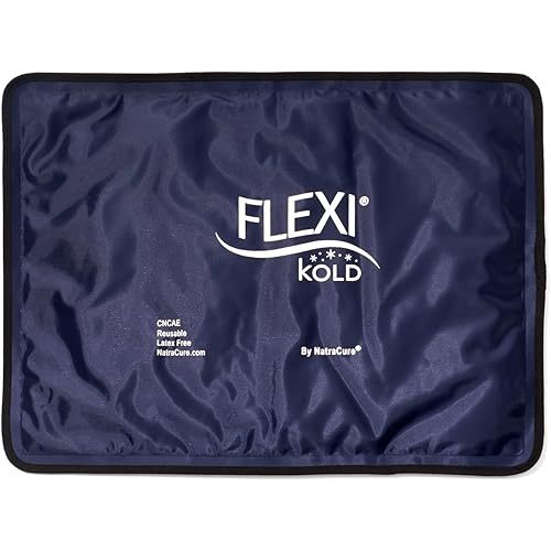 FlexiKold Gel Ice Packs (Standard Large: 10.5" x 14.5") for Injuries Reusable, Back Pain Relief, Knee Wrap, After Surgery, Ice Pack for Knee, Shoulder - 6300-COLD by NatraCure